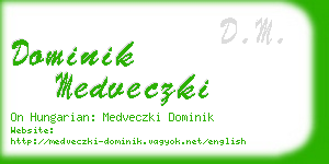 dominik medveczki business card